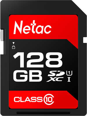 Носитель информации Netac P600 128GB SDXC U1/C10 up to 80MB/s, retail pack
