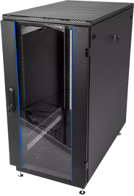 ЦМО Шкаф телекоммуникационный напольный 18U (600x800) дверь стекло, цвет чёрный