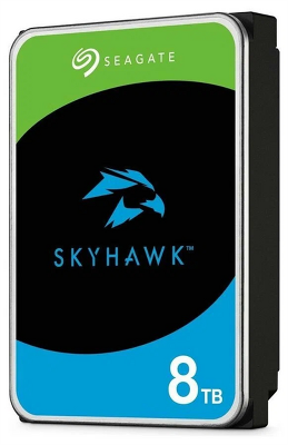 Жесткий диск Seagate SkyHawk HDD 3.5" SATA 8Tb, 5400 rpm, 256Mb buffer, 512e/4Kn, CMR, ST8000VX010, 1 year