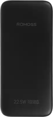 Мобильный аккумулятор Romoss PHC10 10000mAh 22.5W 3A USB-A/USB-C черный (6958377521748)