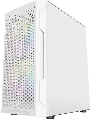 Powercase CMIMZW-L3 Корпус Mistral Micro Z3W Mesh LED, Tempered Glass, 2x 140mm + 1х 120mm 5-color fan, белый, mATX  (CMIMZW-L3)