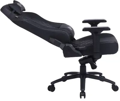 Кресло игровое Cactus CS-CHR-0112BL черный экокожа с подголов. крестов. сталь