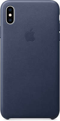 Кожаный чехол для iPhone XS Max Apple Leather Case, Midnight Blue [MRWU2ZM/A]
