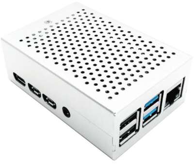 Корпус ACD RA507 Silver Fine Heat Dispersion Aluminium Alloy Case for Raspberry Pi 4B
