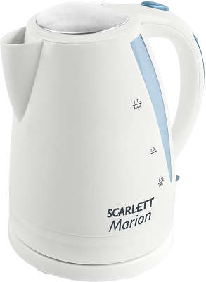 Чайник Scarlett SC-EK18P29 1.8л. белый/голубой (корпус: пластик)