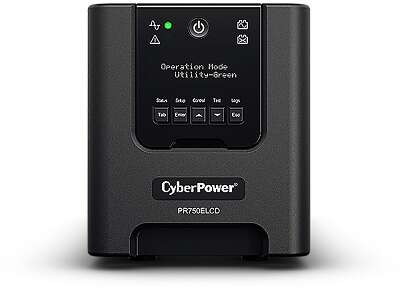 Источник бесперебойного питания ИБП Line-Interactive CyberPower PR750ELCD 750VA/675W USB/RS-232/EPO/SNMPslot (6 IEC С13)
