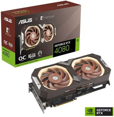 Видеокарта ASUS NVIDIA nVidia GeForce RTX 4080 RTX4080-O16G-NOCTUA 16Gb DDR6X PCI-E HDMI, 3DP