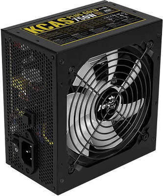 Блок питания Aerocool ATX 750W KCAS PLUS GOLD 750W RGB 80+ gold (20+4pin) APFC 120mm fan color LED 8xSATA RTL