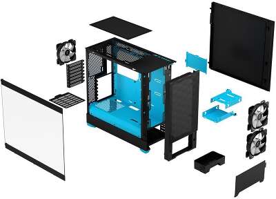 Корпус Design Pop Air RGB Cyan Core TG Clear Tint (FD-C-POR1A-02) Fractal Design