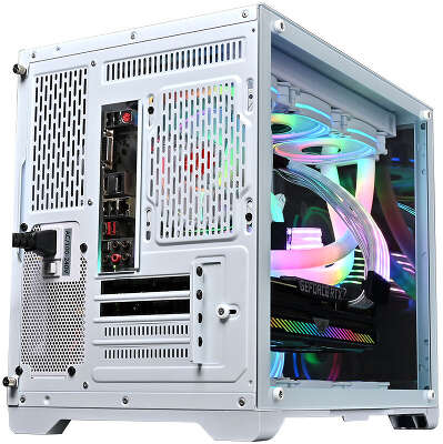 Корпус 1STPLAYER MEGAVIEW MV6, белый, mATX, Без БП (MV6-WH)