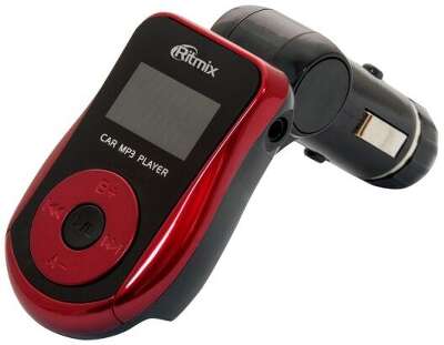 Автомобильный FM-модулятор Ritmix FMT-A720 красный SD USB PDU (15116561)