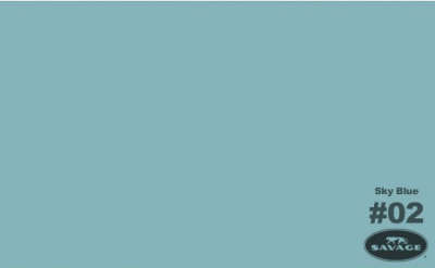 Фон бумажный Savage 2-12 WIDETONE SKY BLUE цвет "Небесно Голубой" RGB 131-176-182, 2,72 х 11 метров