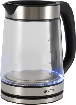 Чайник электрический Vitek VT-1179 1.8л. 2200Вт серебристый корпус: стекло/металл