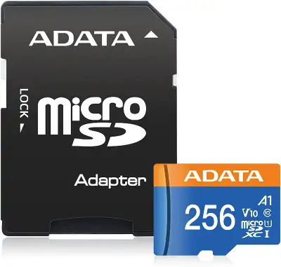 Флеш карта microSDXC 256GB A-Data AUSDX256GUICL10A1-RA1 Premier Pro + adapter