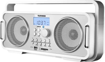 Аудиомагнитола Telefunken TF-SRP3401B белый 9Вт/MP3/FM(dig)/USB/BT/SD/MMC