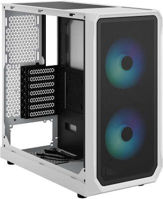 Корпус Fractal Design Focus 2 RGB White TG Clear Tint, белый, ATX, Без БП (FD-C-FOC2A-04)