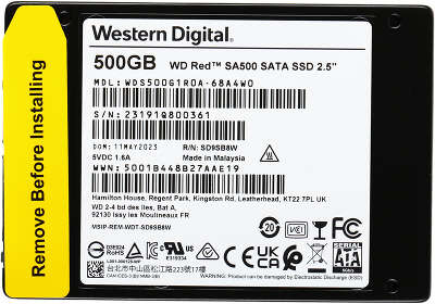Накопитель SSD WD SATA-III 500GB WDS500G1R0A Red SA500 2.5