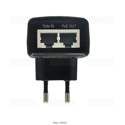 PoE-инжектор OSNOVO Midspan-1/151A PoE-инжектор Fast Ethernet на 1 порт. Совместим с оборудованием PoE IEEE 802.3af. Мощность PoE на порт - до 15.4W. Напряжение PoE - 50V(конт. 4,5(+); 7,8(-)). Порты: вх. - 1 x RJ