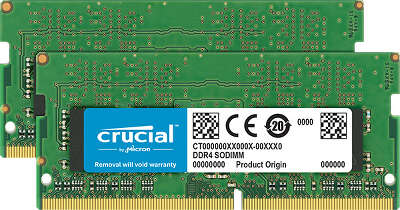 Набор памяти DDR4 SODIMM 2x16Gb DDR2666 Crucial (CT2K16G4SFD8266)