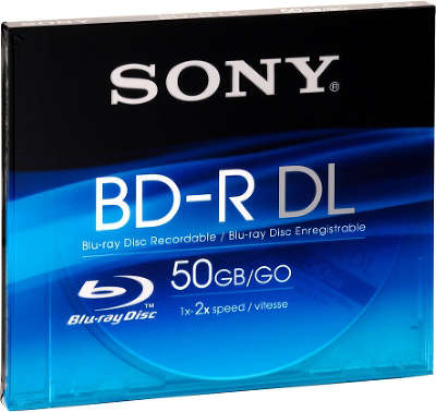 BD-R(Blu-Ray) диск Sony 50Gb Jewel (BNR50AV), двухслойный