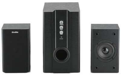 SVEN SPS-820,черная кожа/черный {2.1, 2 сат. + сабвуфер,18 Вт + 2 х 10 Вт (RMS) ,усил.- 20-20000 Гц}