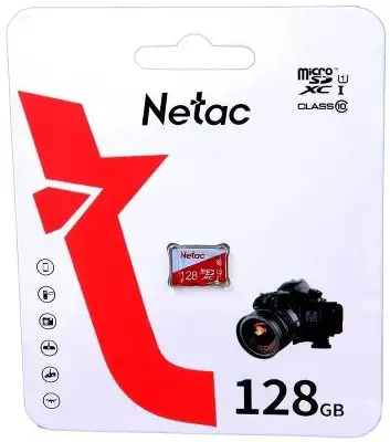 Карта памяти 128 Гб Micro SDXC Netac P500 ECO Class 10 UHS-I U1 без адаптера [NT02P500ECO-128G-S]