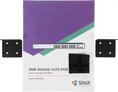 Коммутатор SNR SNR-S5210G-24TX-POE (L2+) 24x1Гбит/с 4SFP+ 24PoE 370W управляемый