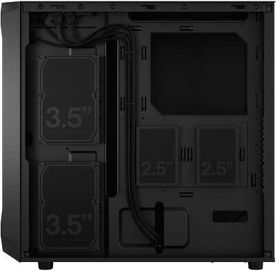 Корпус Fractal Design Focus 2 Black Solid, черный, ATX, Без БП (FD-C-FOC2A-07)