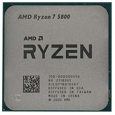 Процессор AMD Ryzen 7-5800 Vermeer, 8C/16T, (3.4GHz) SocketAM4 BOX W/O Cooler