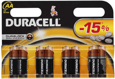 Комплект элементов питания AA Duracell (8 шт в блистере)