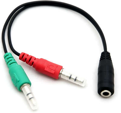 Кабель PROLINK 4 pin Jack 3.5 мм (F) - 2 Jack 3.5 (M), стерео-аудио , 0.15 м [PMM162-0015G]