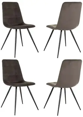 Стул для дома Бюрократ CH-K1_4 комплект 4шт коричневый Holland 74 металл черный на ножках (CH-K1_1/HL74_4)