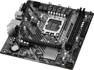 Материнская плата ASROCK H610M-HVS/M.2 R2.0, LGA1700, H610, 2*DDR4, 4*SATA, 1*M.2, 2*USB 3.2, 4*USB 2.0, 1*PCIx16, 1*PCIx1, D-Sub+HDMI, mATX