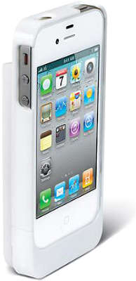 Аккумулятор-чехол с солнечной батареей Eton Mobius для iPhone 4/4S, белый [NSP300W]