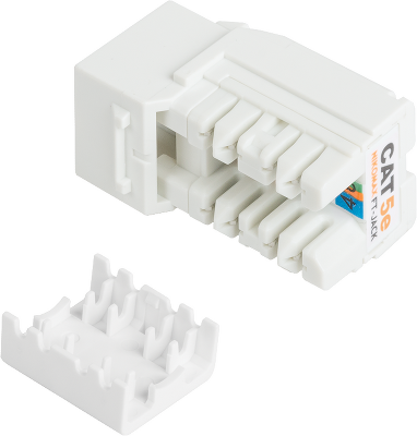 Модуль-вставка NIKOMAX типа Keystone, Кат.5е (Класс D), 100МГц, RJ45/8P8C, FT-TOOL/110/KRONE, T568A/B, неэкранированный, черный - гарантия: 5 лет расширенная / 25 лет системная