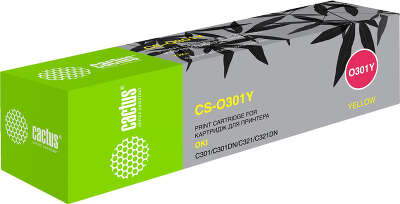 Тонер-картридж Cactus CS-O301Y для OKI C301/321 жёлтый (1500 страниц)
