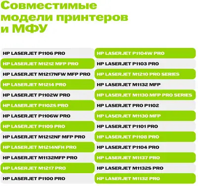 Картридж лазерный Cactus CS-CE285AS CE285A черный (1600стр.) для HP HP LaserJet P1106 Pro, HP LaserJet M1212 MFP Pro, HP LaserJet M1217NFW MFP Pro, HP LaserJet M1214 Pro, HP LaserJet P1102W Pro, HP LaserJet P1102S Pro, HP LaserJet P1106W Pro, HP LaserJet 