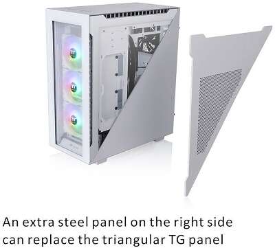 Корпус Thermaltake Divider 500 TG Snow ARGB, белый, ATX, Без БП (CA-1T4-00M6WN-01)