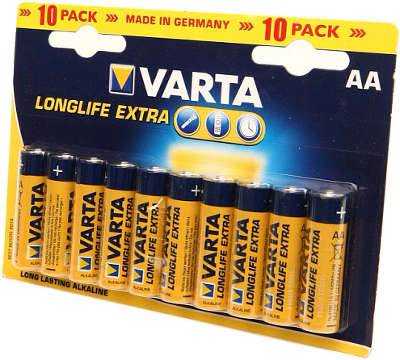 Комплект элементов питания AA VARTA LONGLIFE 4106 (10 шт в блистере)