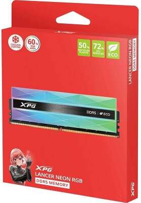 Модуль памяти ADATA 32GB LANCER RGB DDR5 DRAM Module kit 2*16gb, 8000MT/s, CL 38-48-48, 1.45V