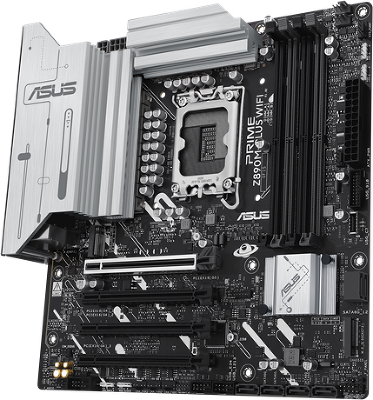 Материнская плата ASUS PRIME Z890M-PLUS WIFI, LGA1851, Z890, 4*DDR5, 6*SATA, 3*M.2, 5*USB 3.2, 4*USB 2.0, Type-C, 3*PCIx16, HDMI+DP, mATX; 90MB1J80-M0EAY0