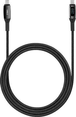 Кабель зарядный и дата TTEC AlumiCable LCD USB-C – USB-C 100W PD/QC Fast Charging&Data Cable. Длина: 150 см. Цвет: черный