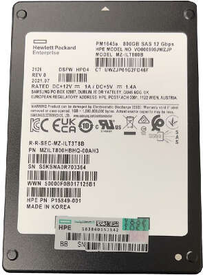 Твердотельный накопитель 800Gb [MZILT800HBHQ-00007] (SSD) Samsung PM1643a