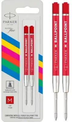 Стержень шариковый Parker QuinkFlow Basic Z09 (2166545) M 1мм красные чернила блистер (2шт)
