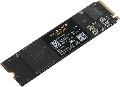 Накопитель SSD WD S PCIe 4.0 x4 1TB WDS100T3X0E Black SN770 M.2 2280