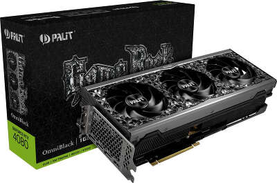 Видеокарта Palit NVIDIA nVidia GeForce RTX 4080 GAMEROCK OMNIBLACK 16Gb DDR6X PCI-E HDMI, 3DP