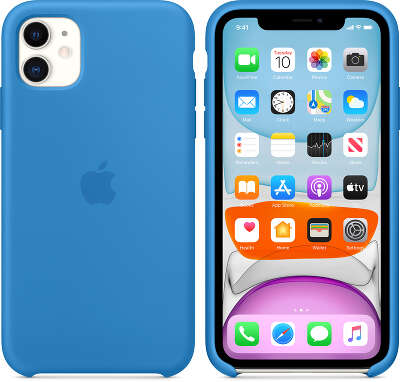 Силиконовый чехол для iPhone 11 Apple Silicone Case, Surf Blue [MXYY2ZM/A]