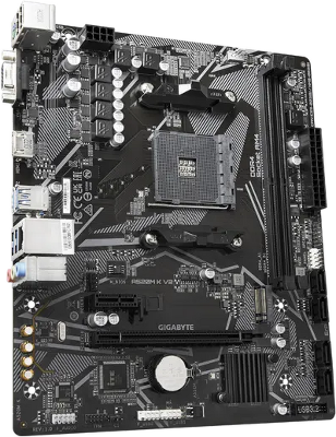 Материнская плата GIGABYTE A520M DS3H V2, AM4, A520, 4*DDR4, 4*SATA, 1*M.2, 4*USB 3.2, 2*USB 2.0, 1*PCIx16, 1*PCIx1, DP+HDMI, mATX