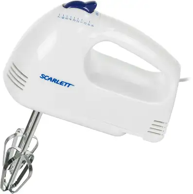 Миксер ручной Scarlett SC-HM40S03 200Вт белый/синий