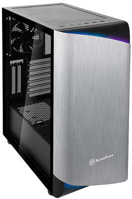 Корпус SilverStone SETA A1, черный/серебристый, ATX, Без БП (SST-SEA1SB-G)